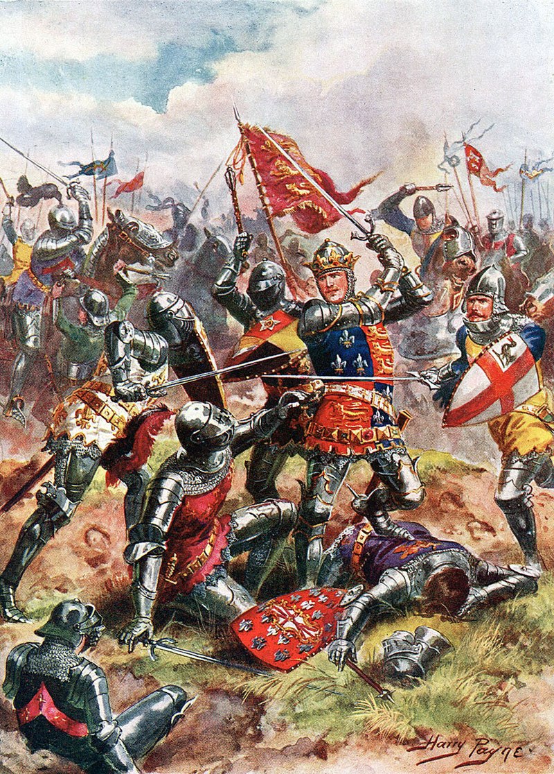 King Henry V at the Battle of Agincourt, 1415.